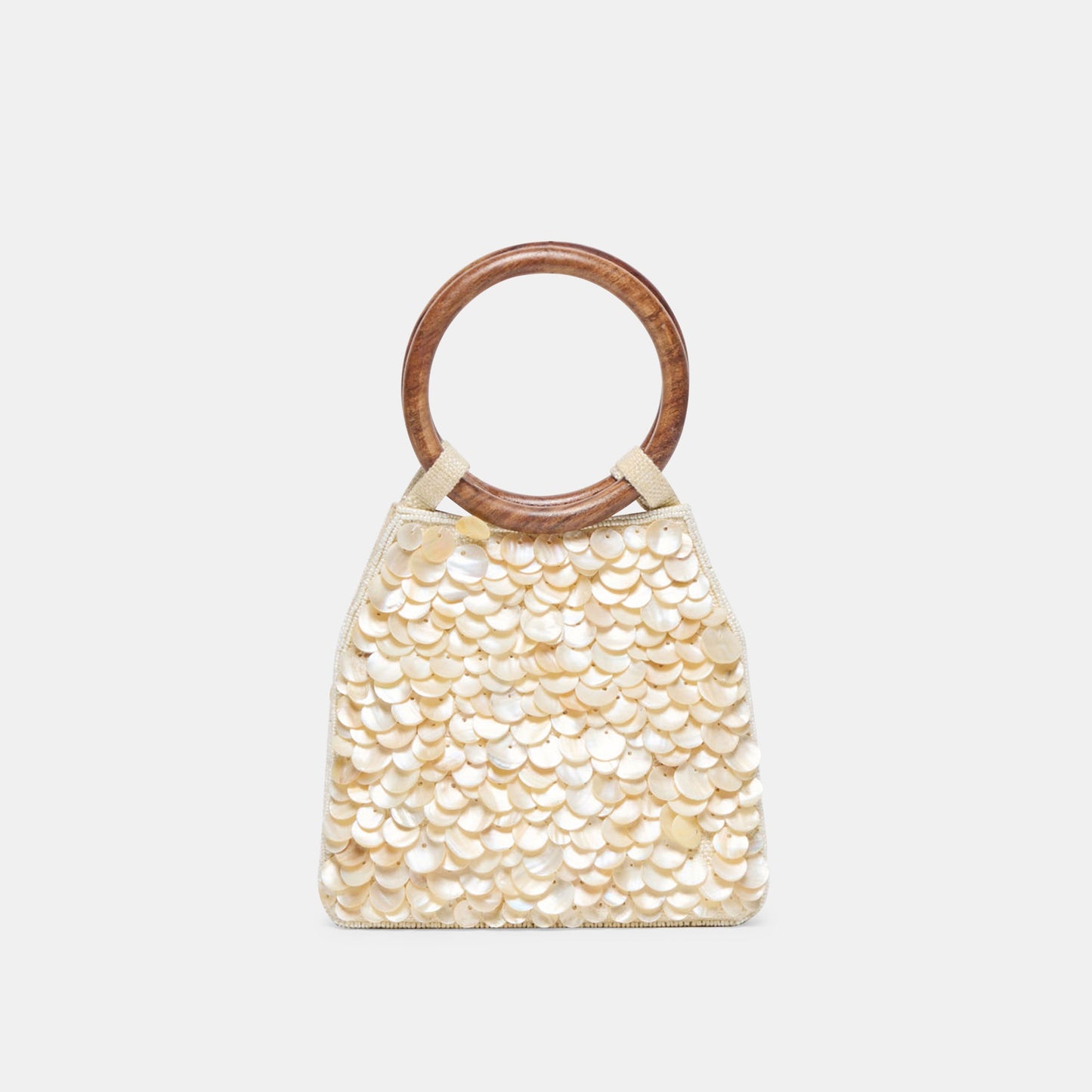 Allegra Natural Sequin Handbag