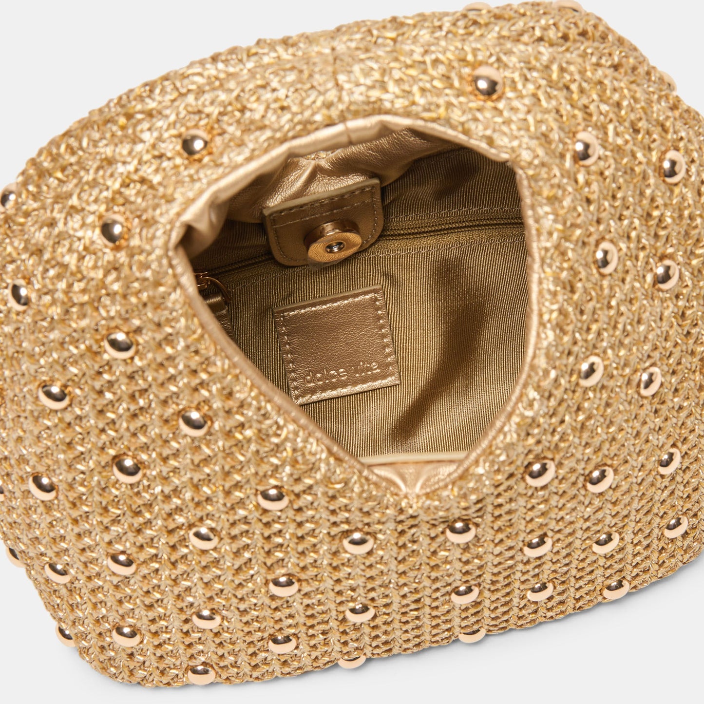 Dahlia Gold Raffia Handbag