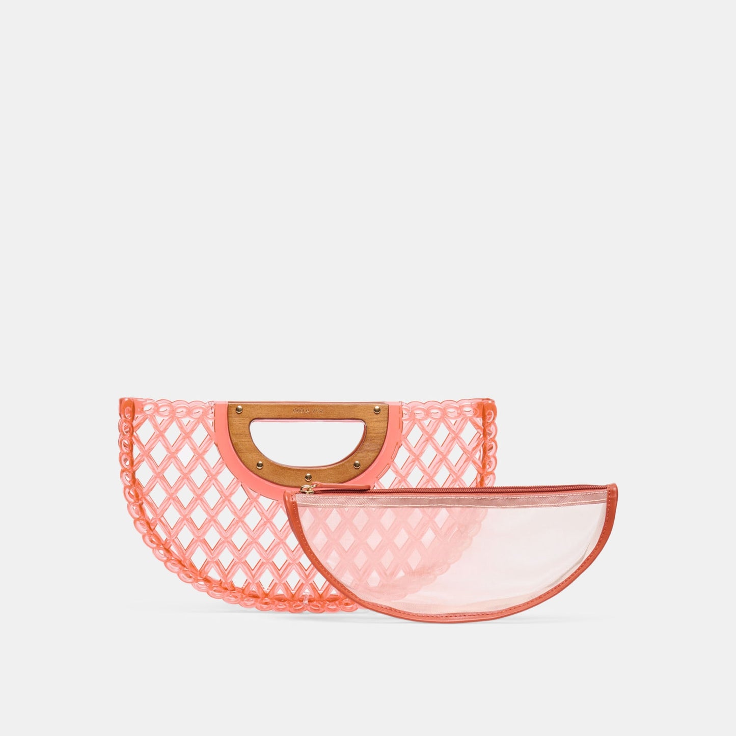 Solandra Coral Jelly Clutch