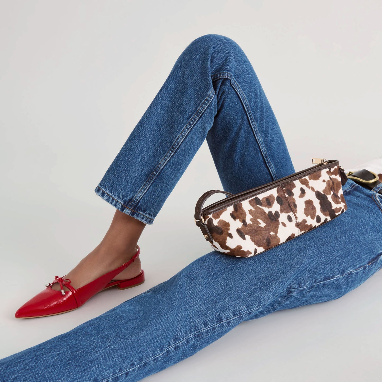 Savaii Cocoa Calf Hair Shoulder Bag