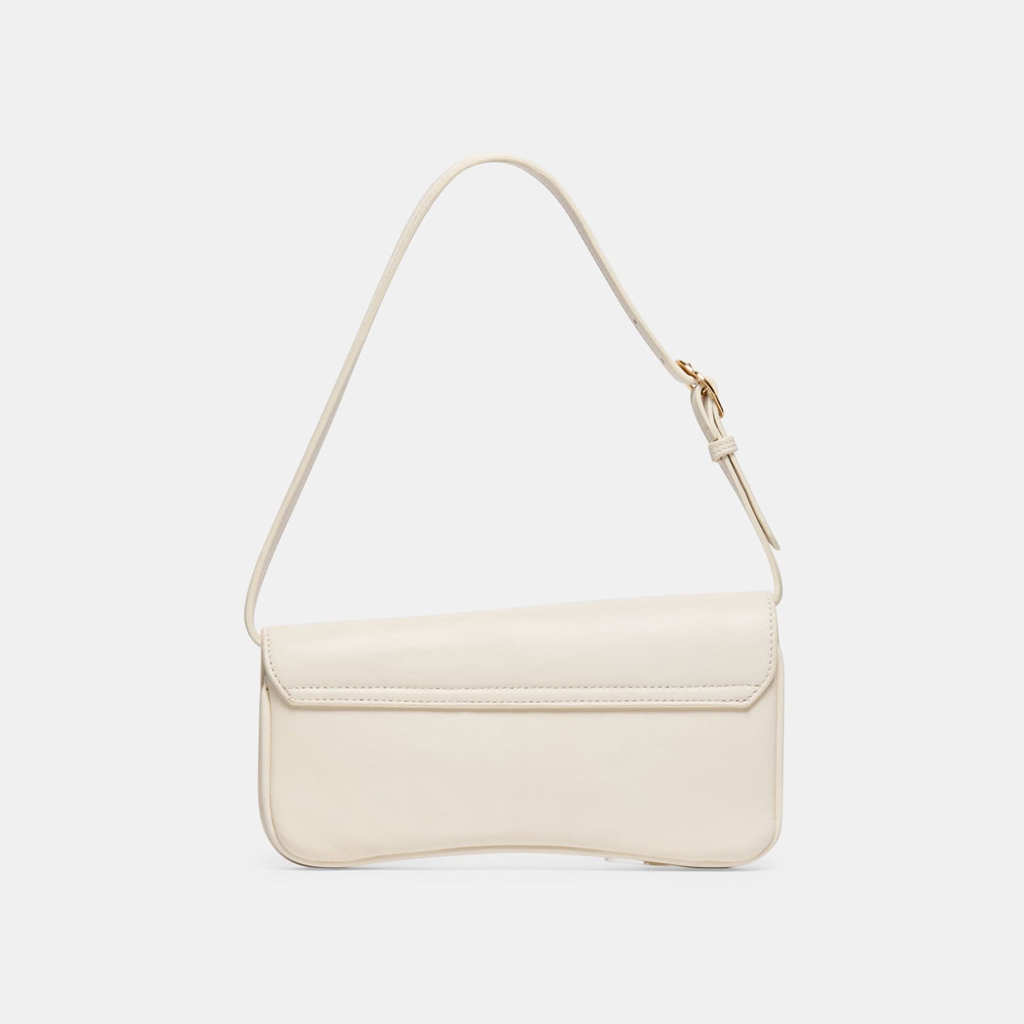 Azura White Leather Shoulder Bag