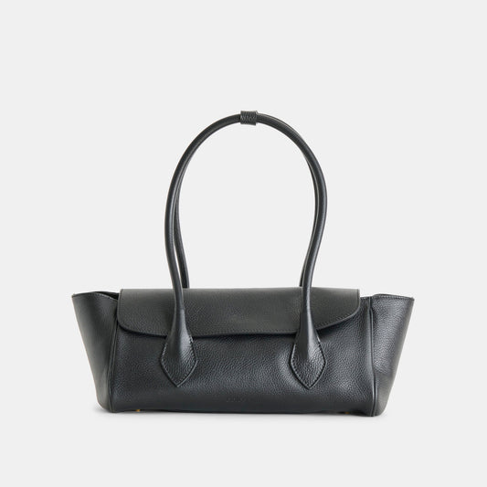 IRENE SHOULDER BAG BLACK LEATHER
 – Dolce Vita
