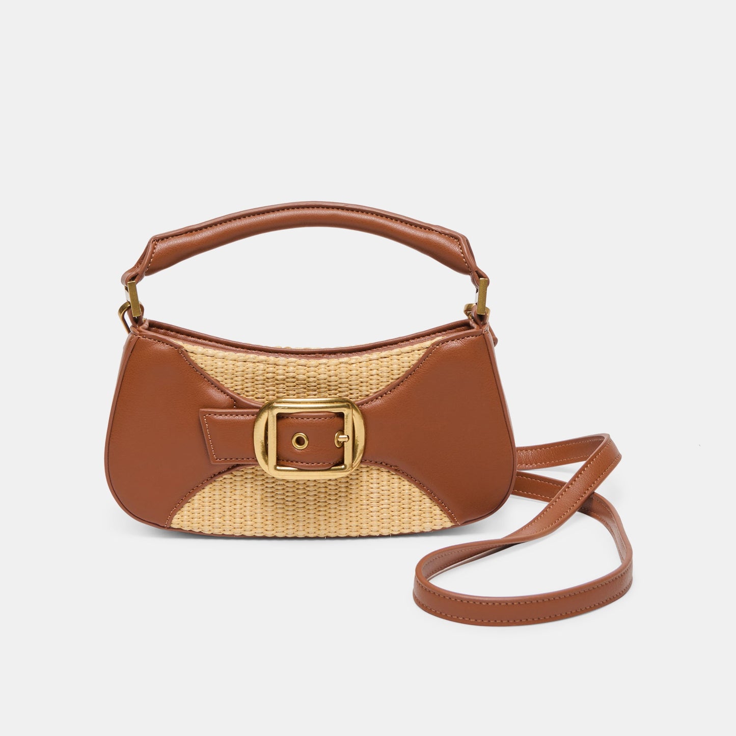 Nuala Raffia Saddle Stella Handbag