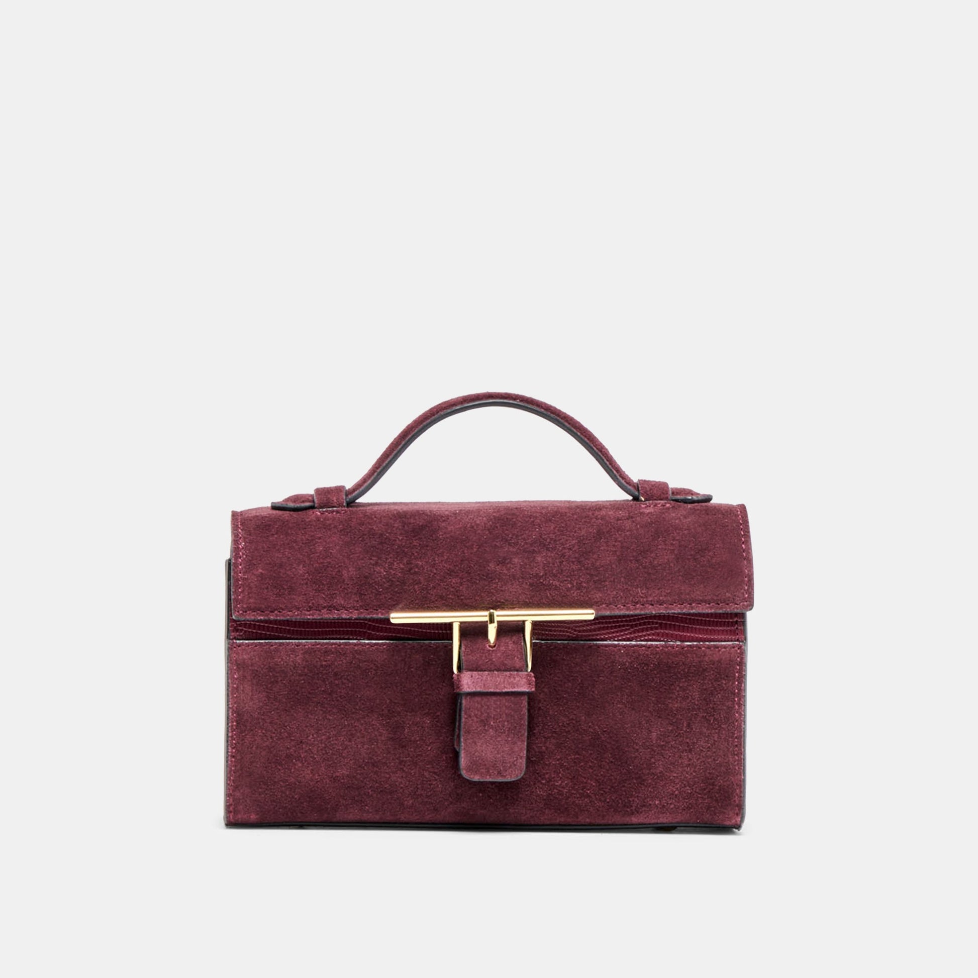 Zannone Burgundy Suede Crossbody