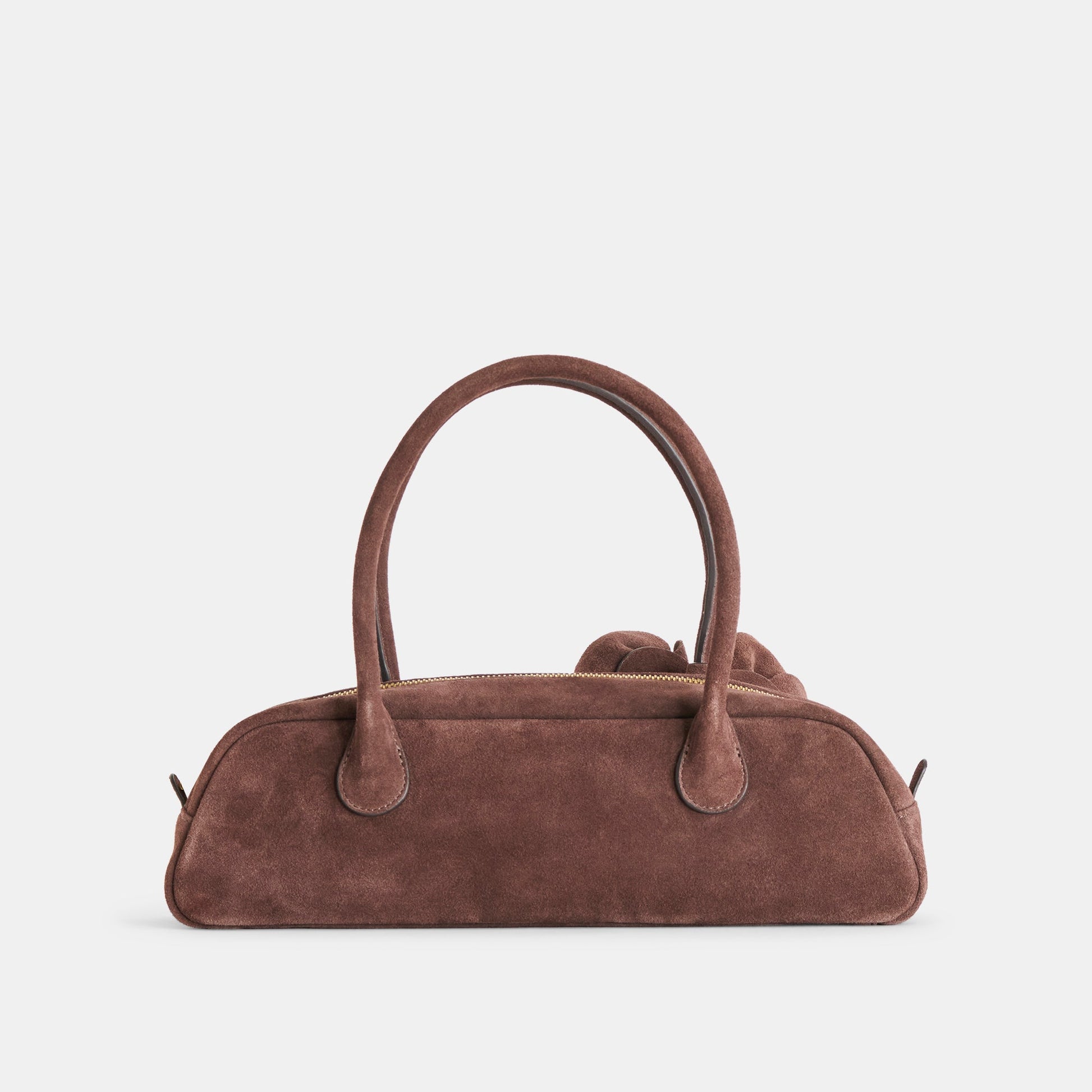 Boracay Chocolate Suede Shoulder Bag
