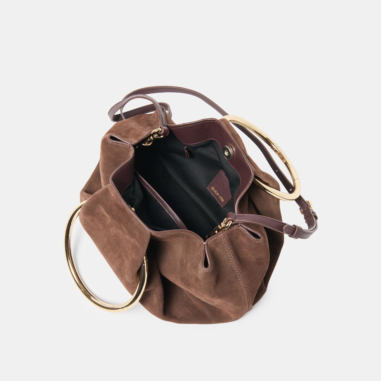 Channing Espresso Suede Handbag