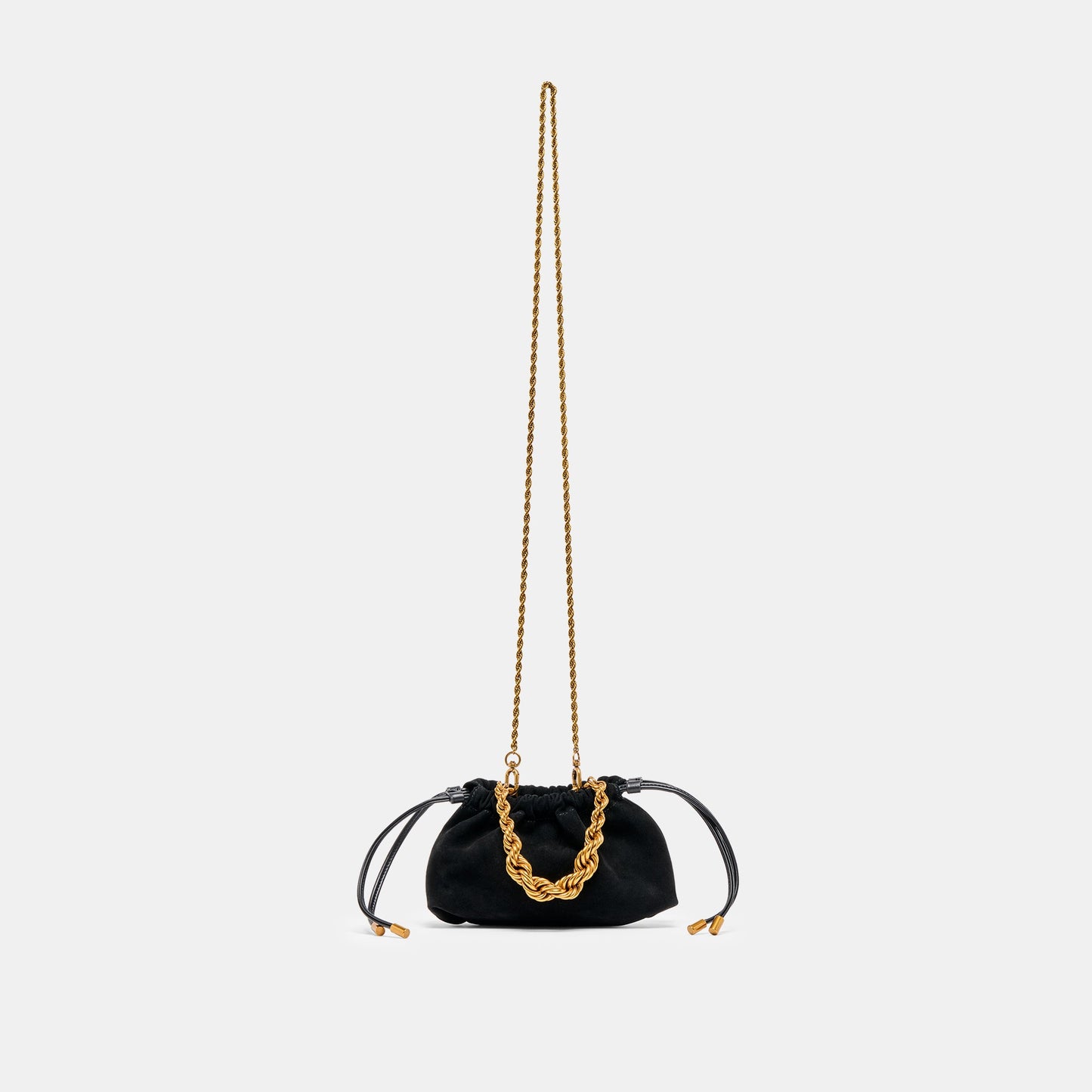Cleo Black Suede Crossbody