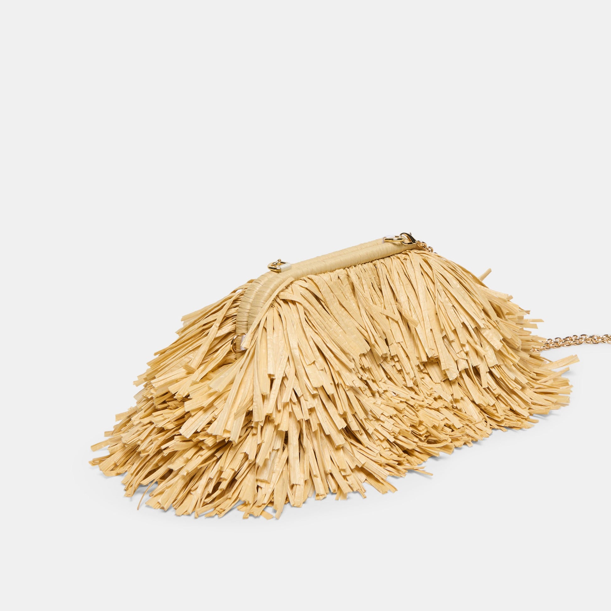 Serina Natural Raffia Clutch