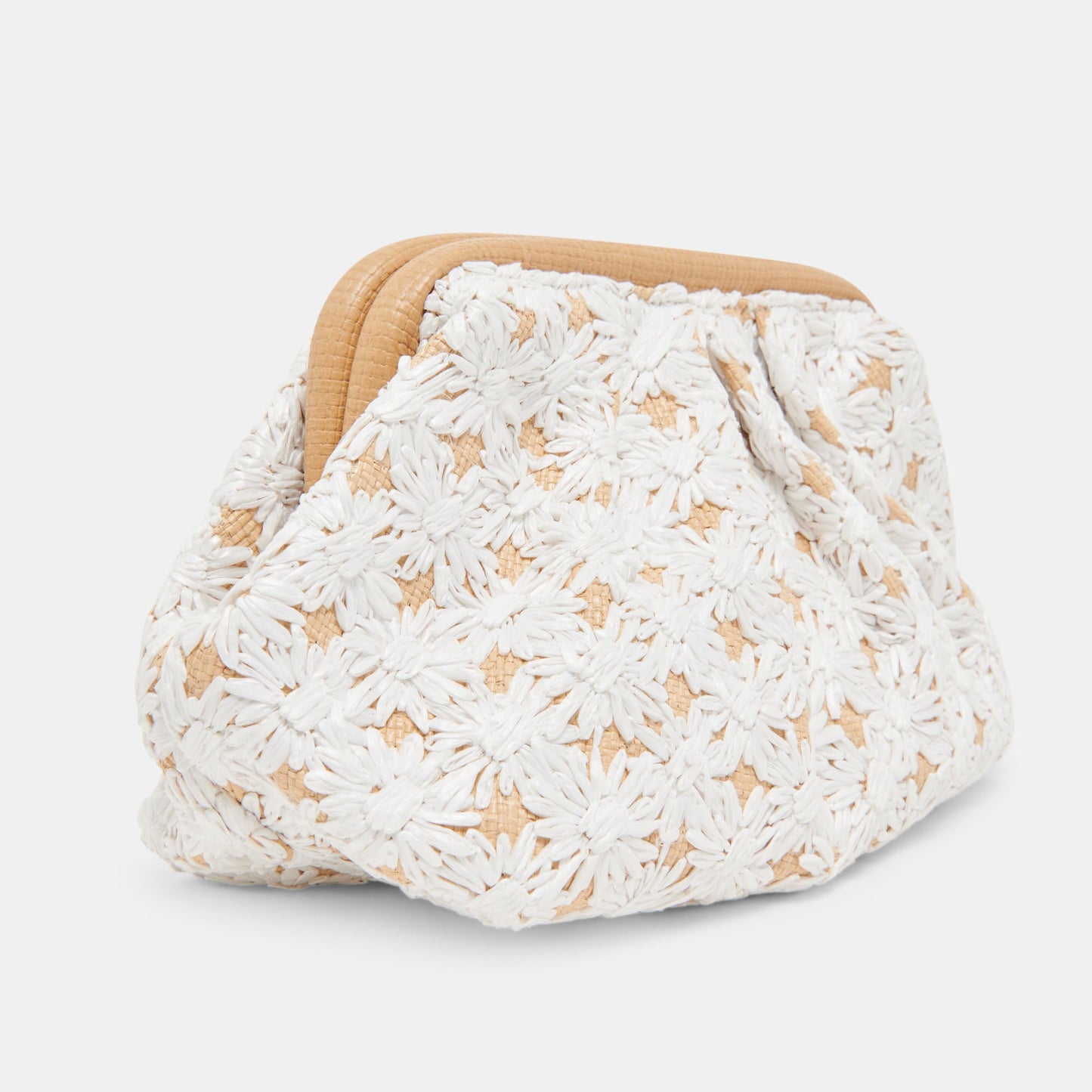 FIORE CLUTCH EMBROIDERED NATURAL RAFFIA
 – Dolce Vita