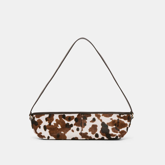 Savaii Cocoa Calf Hair Shoulder Bag