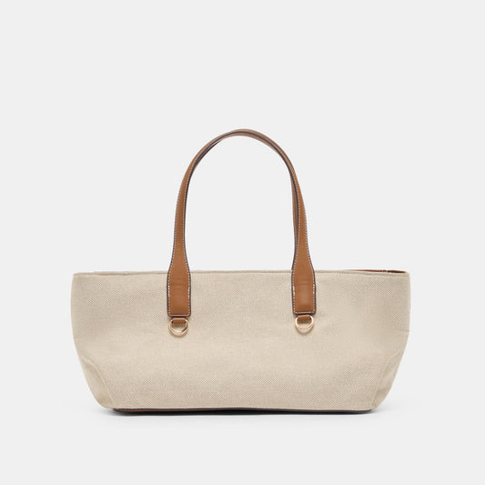 CLARINA Natural Canvas Shoulder Bag