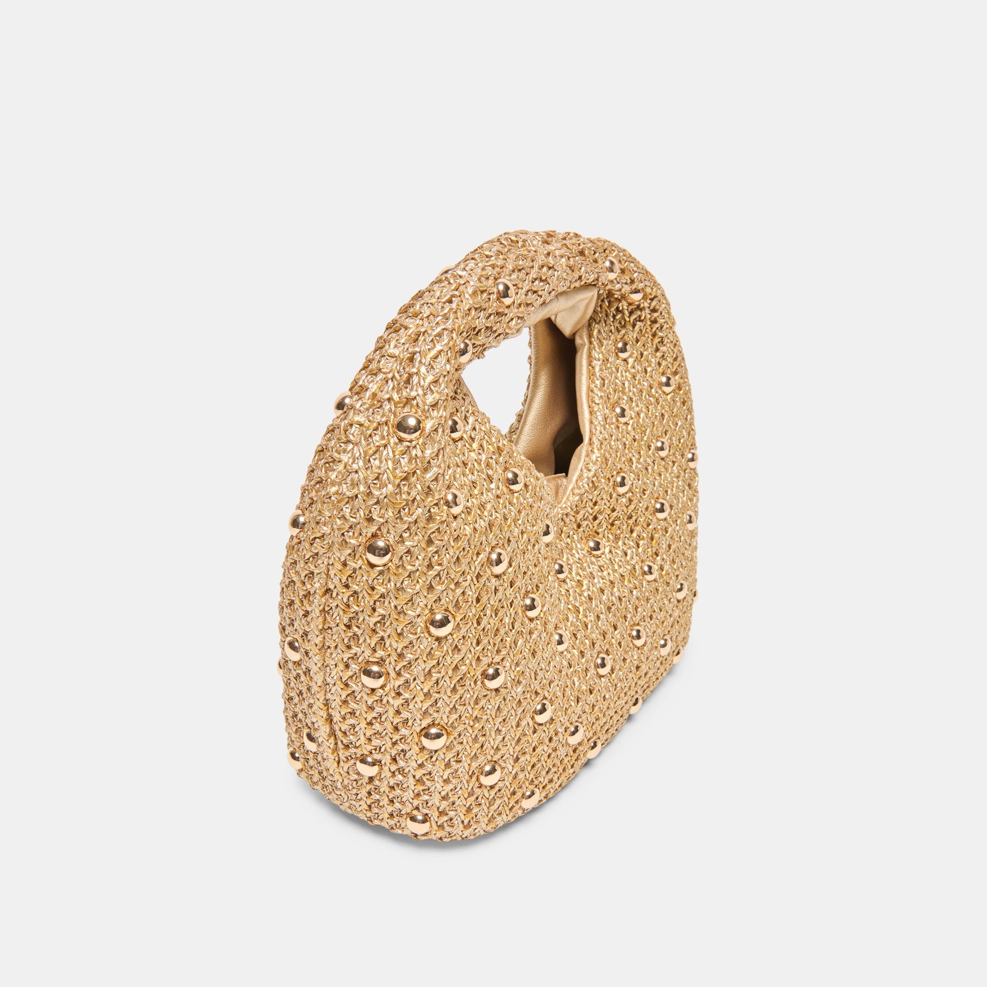 Dahlia Gold Raffia Handbag