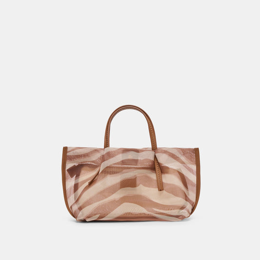 Selene Zebra Mesh Handbag