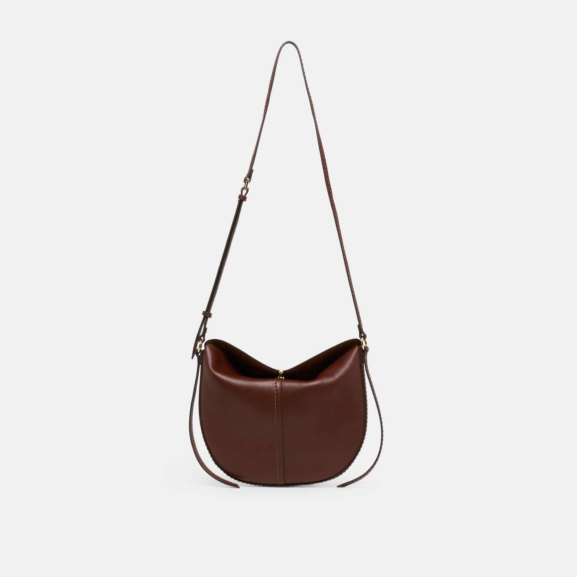 Burano Brown Leather Crossbody