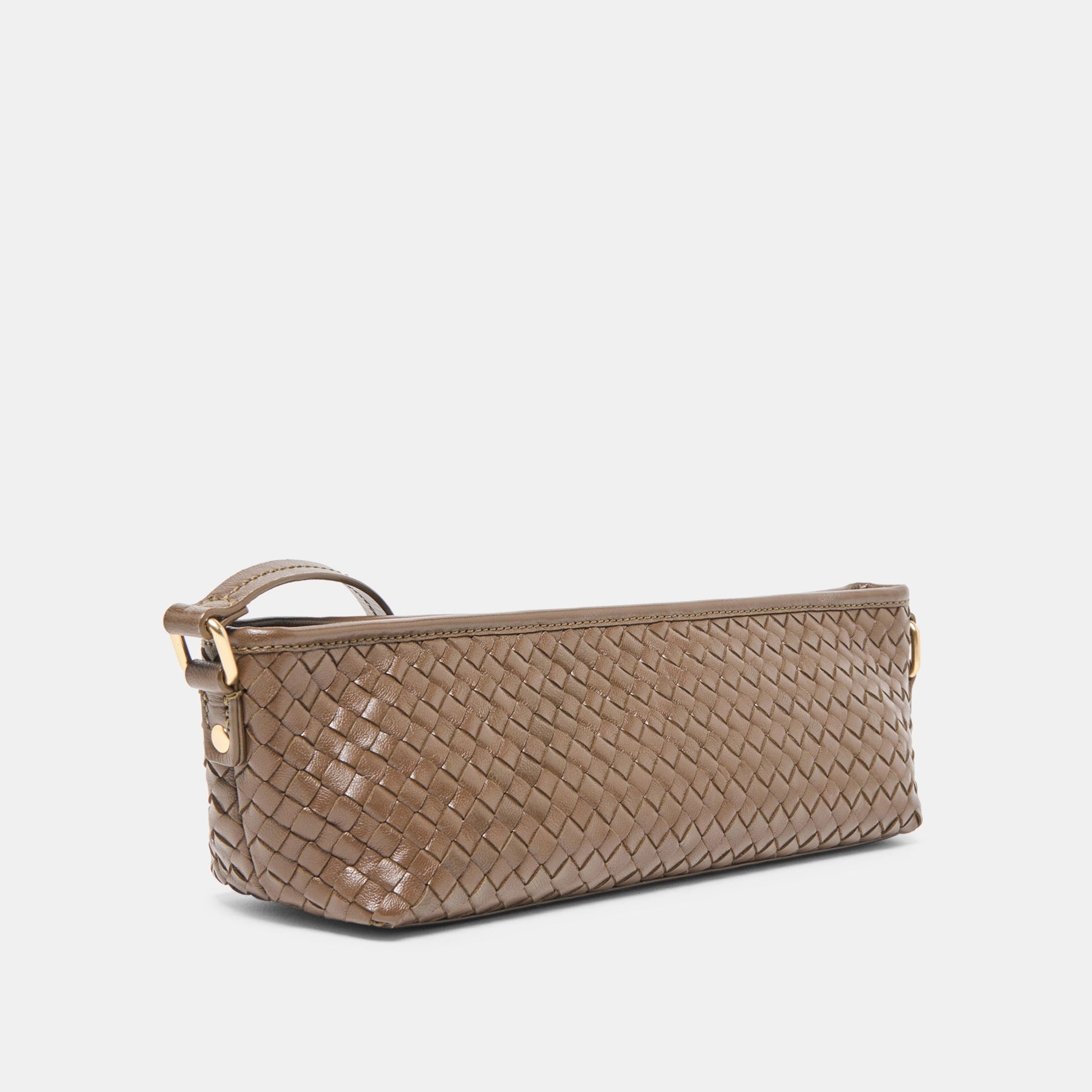 Savaii Brown Woven Leather Shoulder Bag