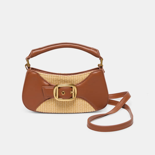 Nuala Raffia Saddle Stella Handbag