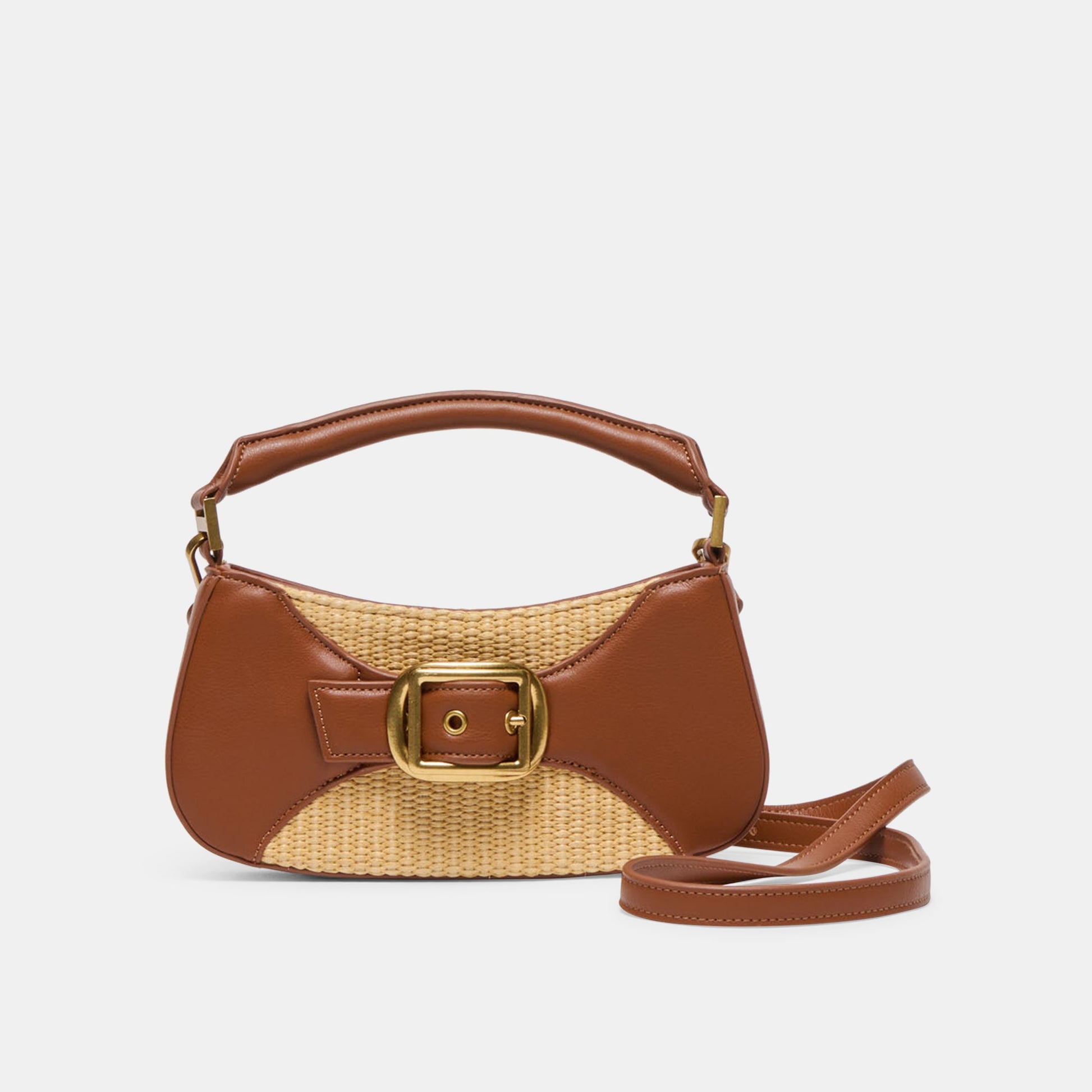 Nuala Raffia Saddle Stella Handbag