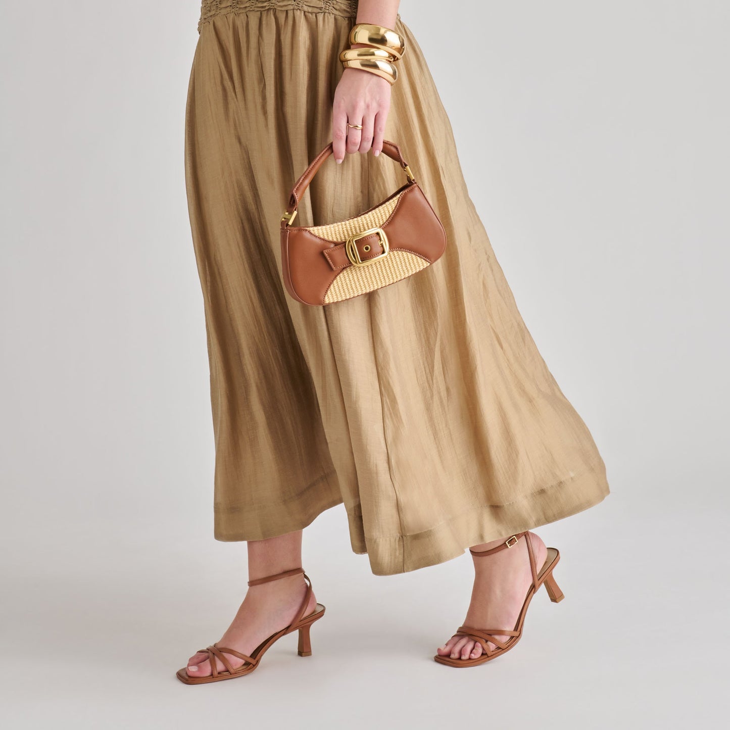 Nuala Raffia Saddle Stella Handbag