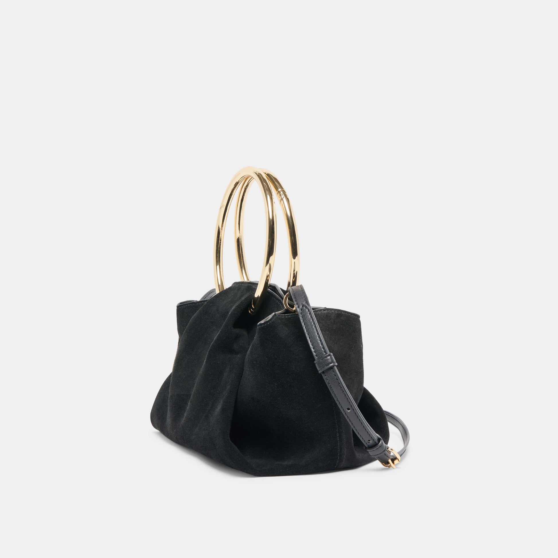 Channing Black Suede Handbag