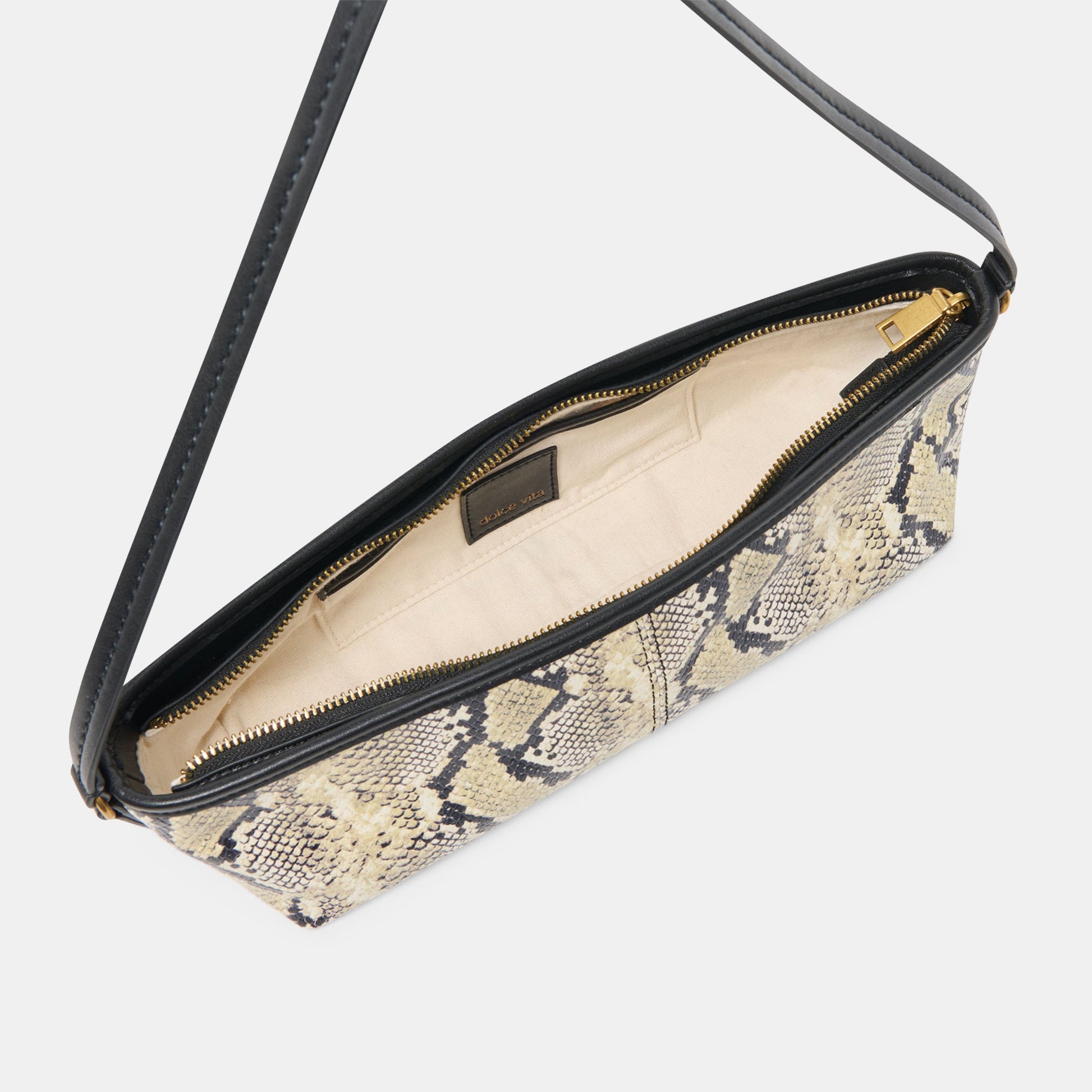 Savaii Black White Snake Stella Shoulder Bag