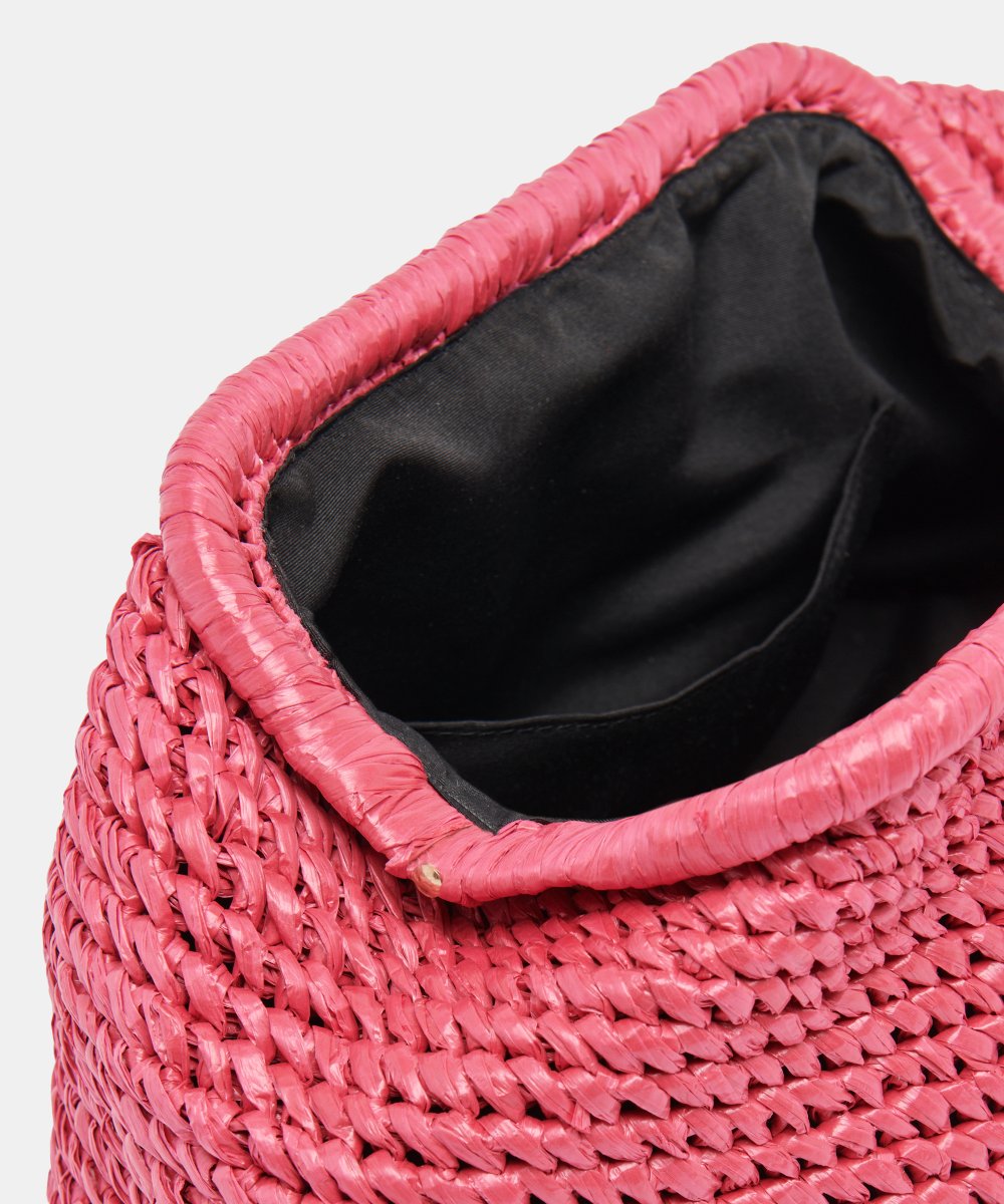 CRISSY Clutch Bag Orchid Raffia | Orchid Clutch Purse
 – Dolce Vita