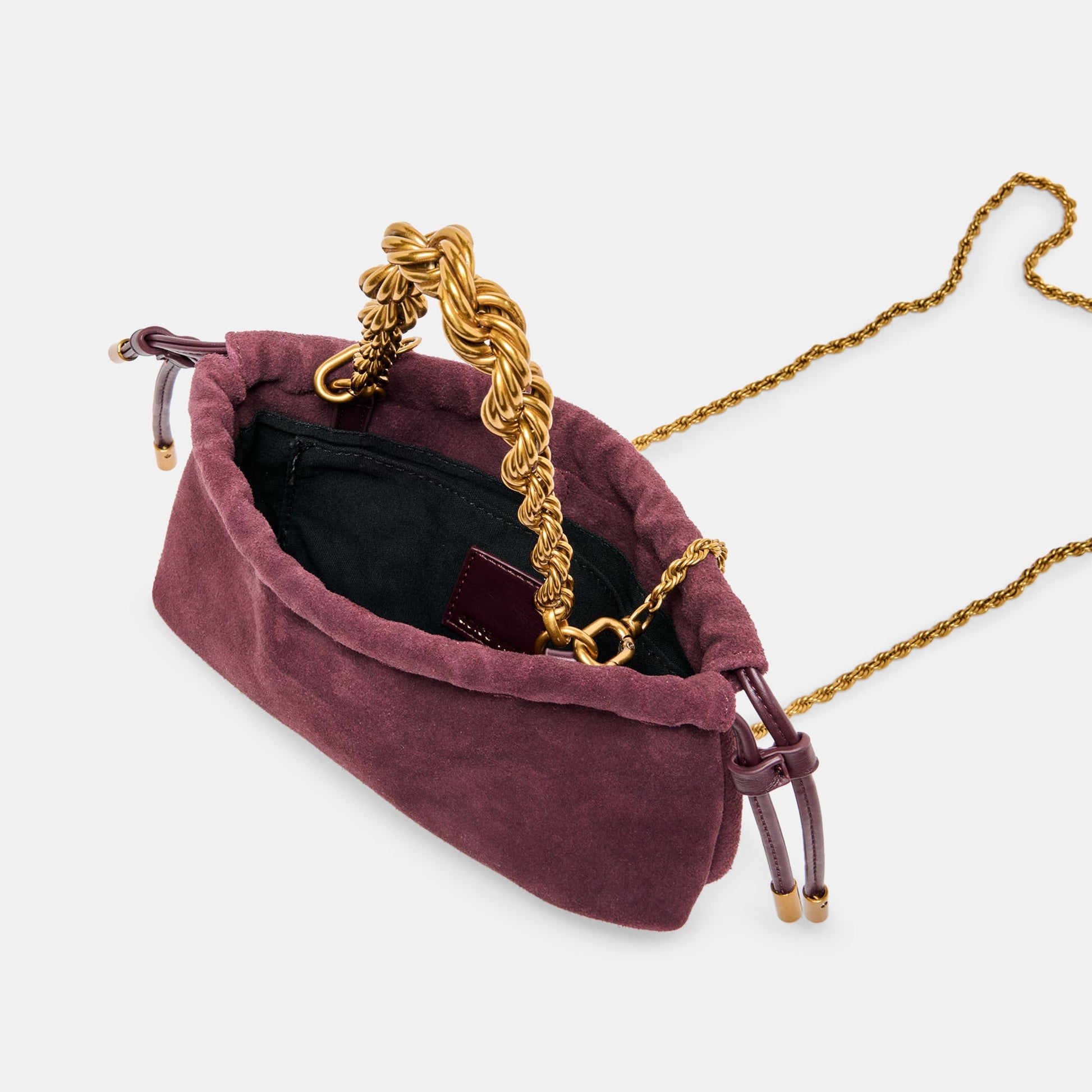 Cleo Burgundy Suede Crossbody