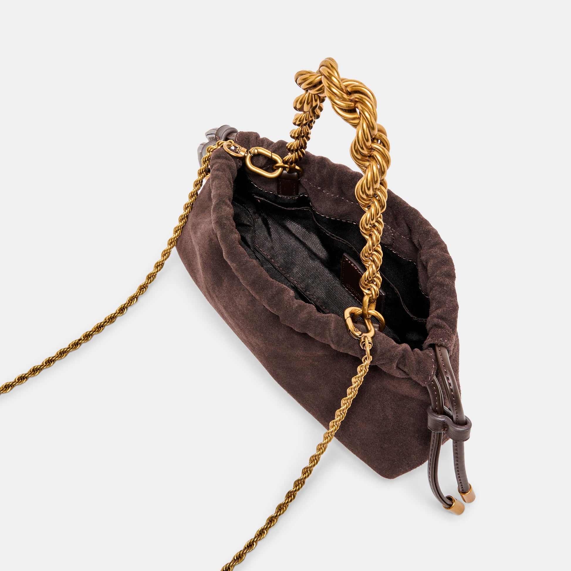 Cleo Espresso Suede Crossbody