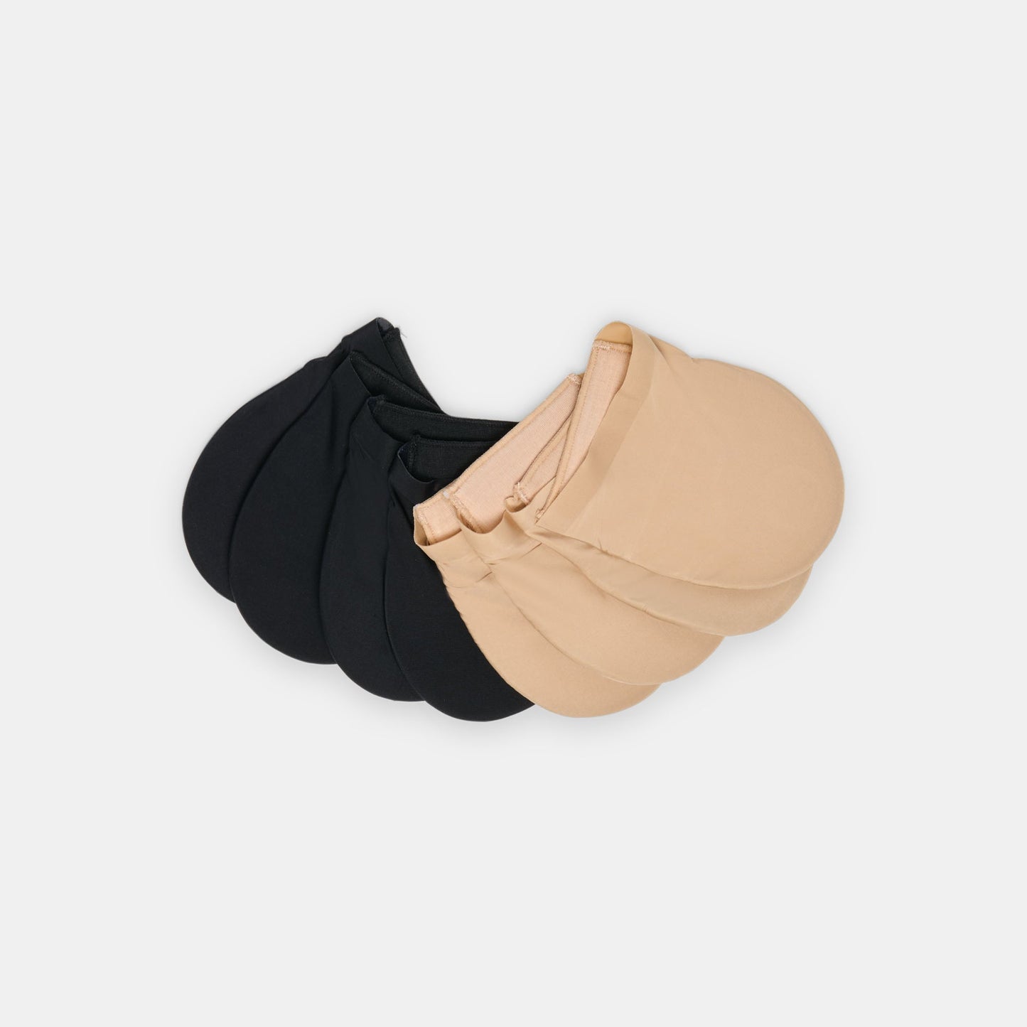 4-Pack Cushioned Tan Black Mule Toe Covers