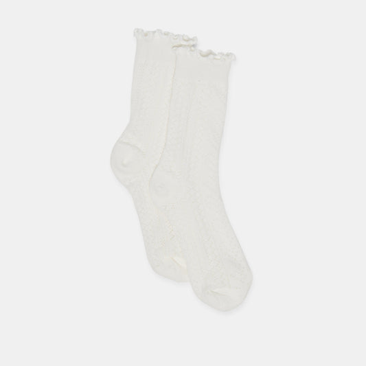 POINTELLE SOCKS WHITE
 – Dolce Vita