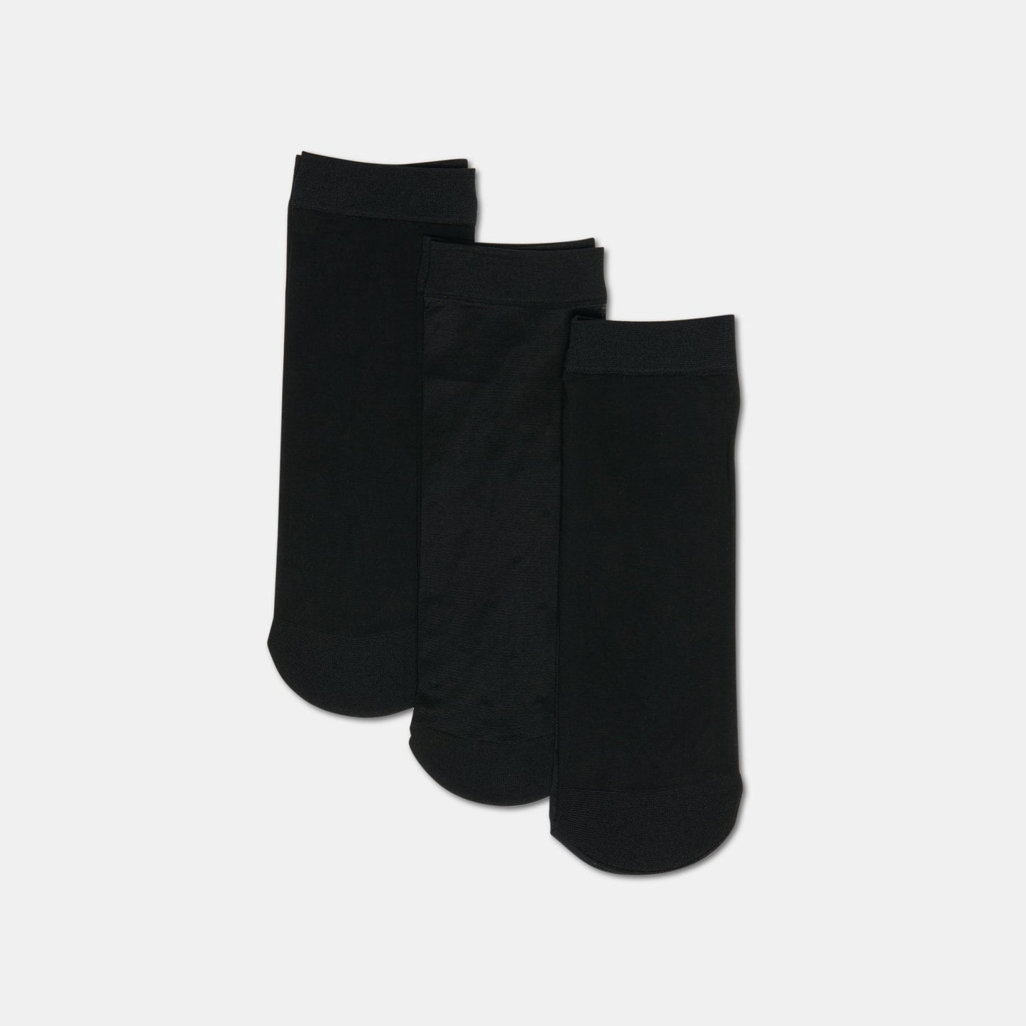 3-Pack Ditsy Dot Black Sheer Anklet Socks