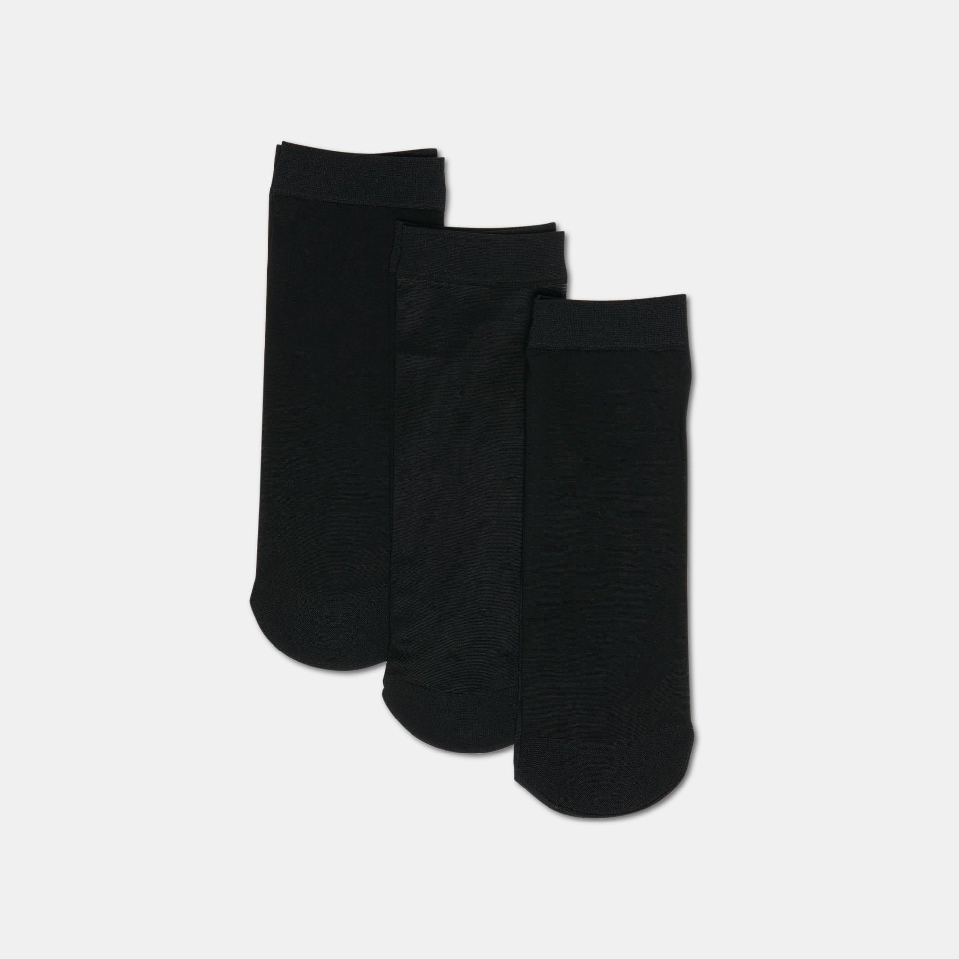3-Pack Ditsy Dot Black Sheer Anklet Socks