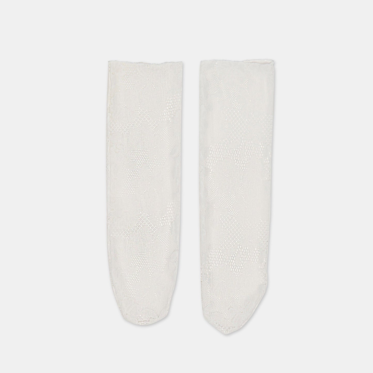 Floral Lace White Slouch Socks
