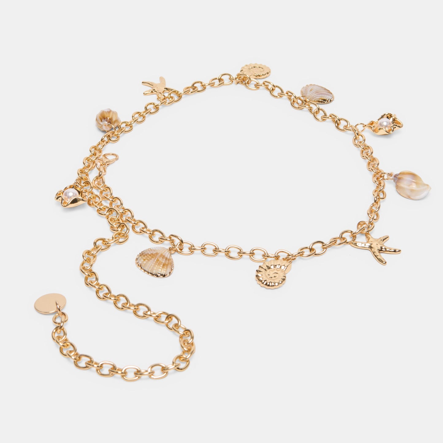 Shell Gold Chain Link Belt