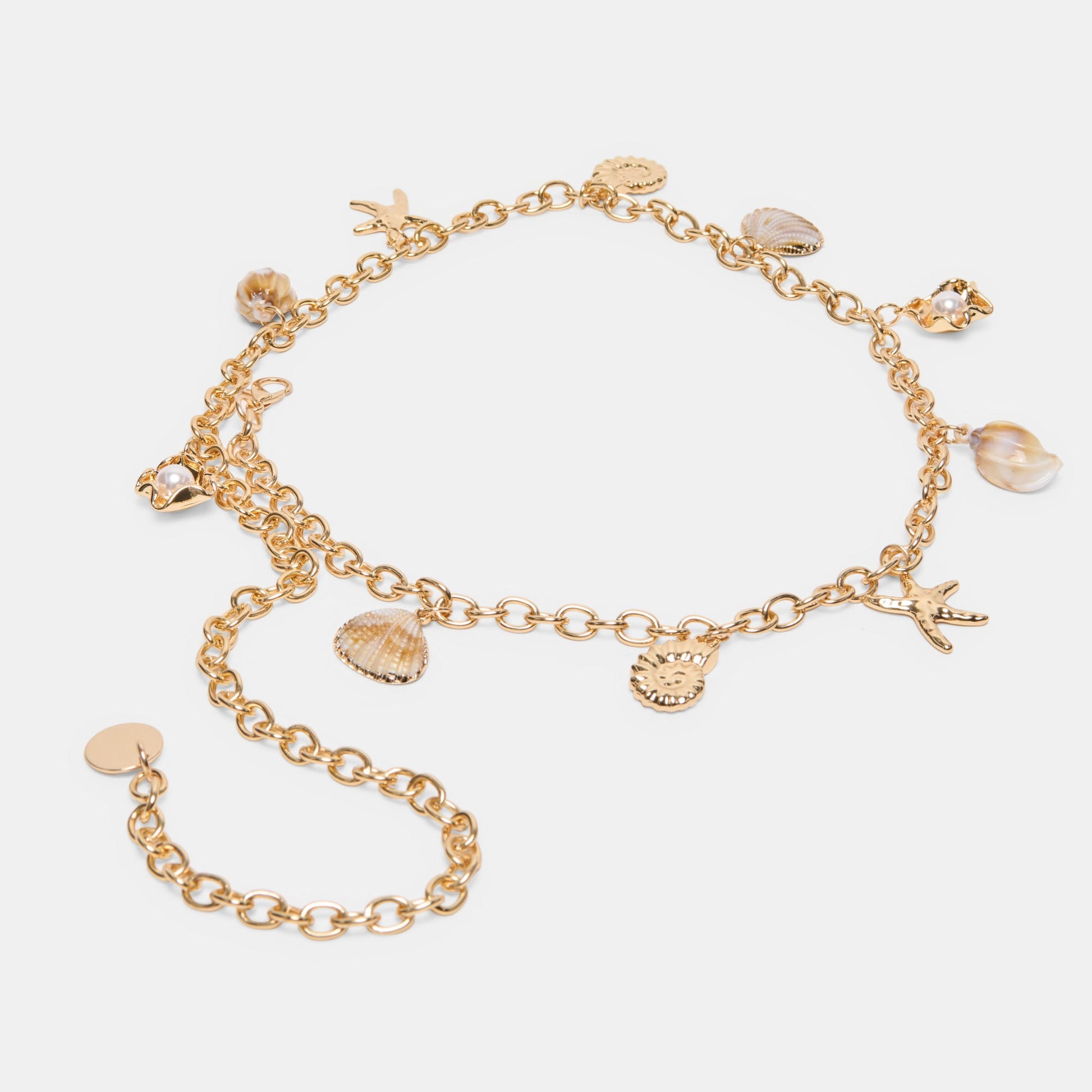 Shell Gold Chain Link Belt