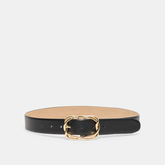 Braided Black Gold Buckle Belt