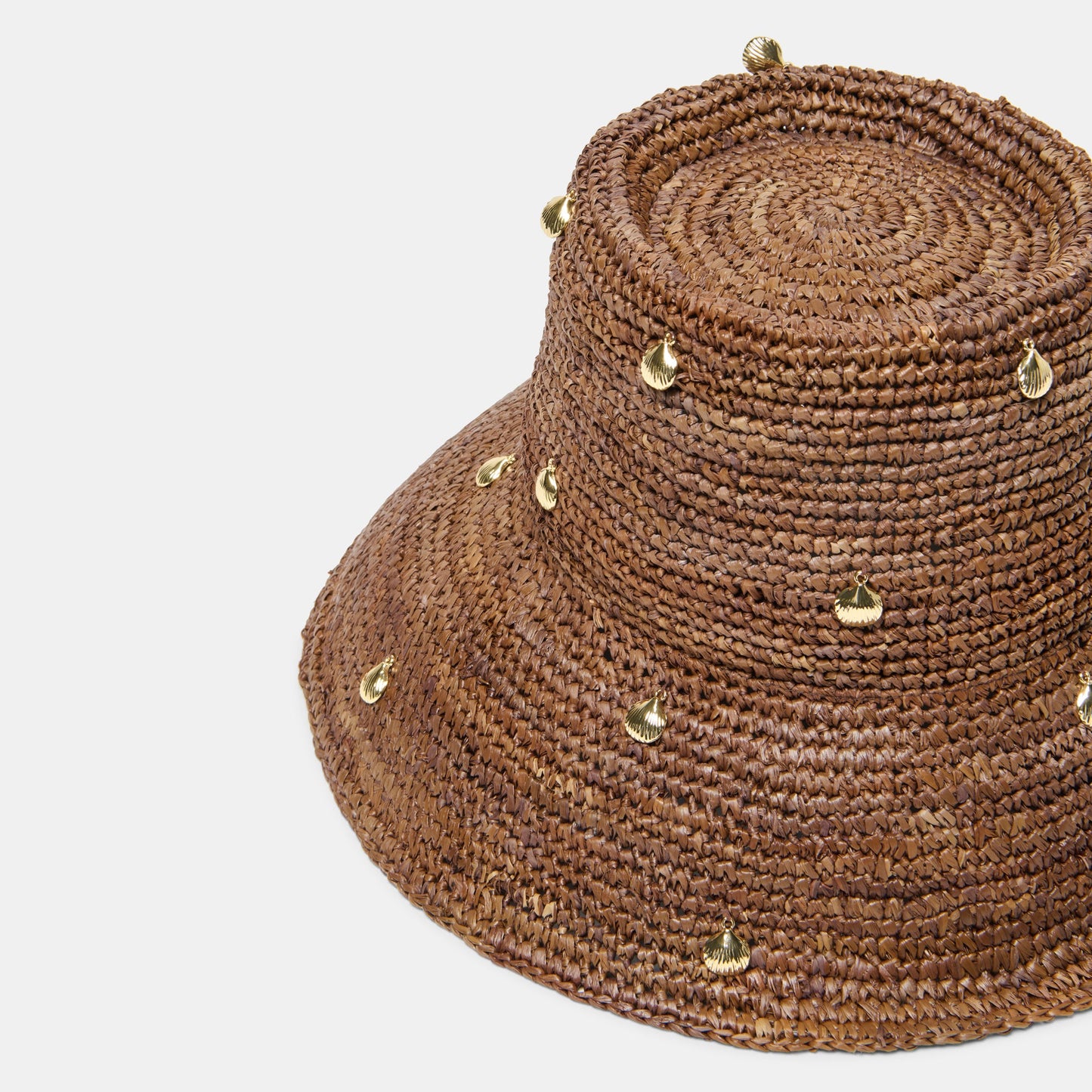 STRAW CLOCHE WITH CHARMS BROWN
 – Dolce Vita