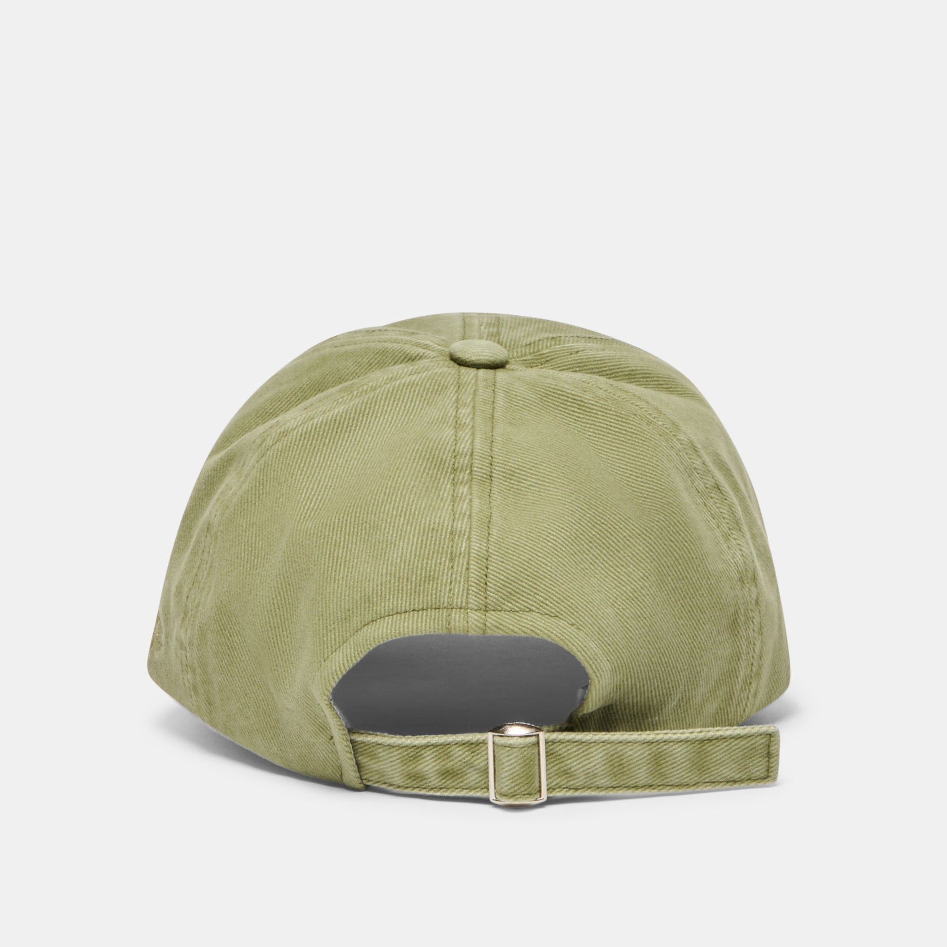Distressed Olive Baseball Cap with Embroidery