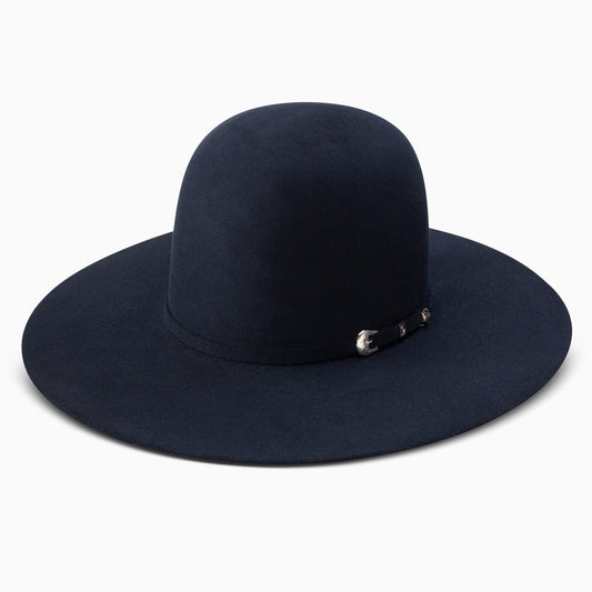 6X Navy Midnight Open Crown Cowboy Hat