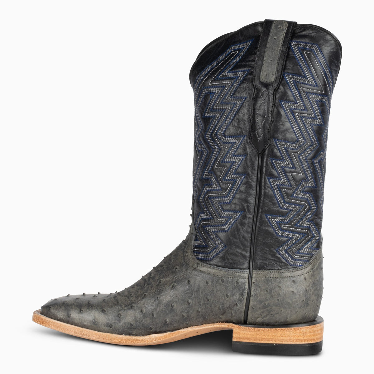 Grey Full Quill Ostrich - Square