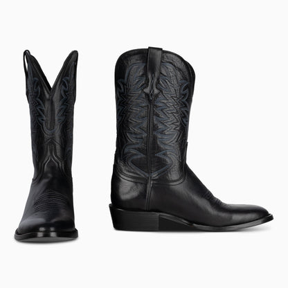Black Jersey Cowhide - Round