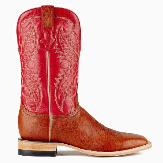 Cognac Smooth Ostrich - Square