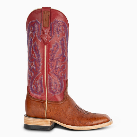 Cognac Smooth Ostrich - Women's Square