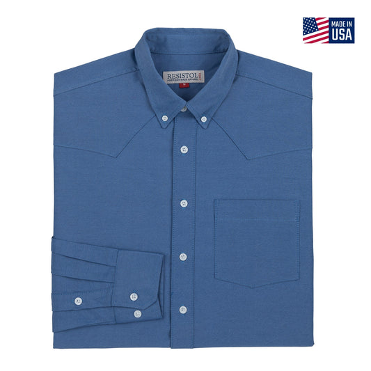 Resistol Oxford Dress French Blue Single Pocket