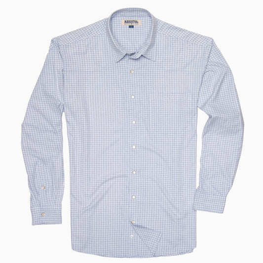 Resistol Performance Shirt - Blue and White Grid