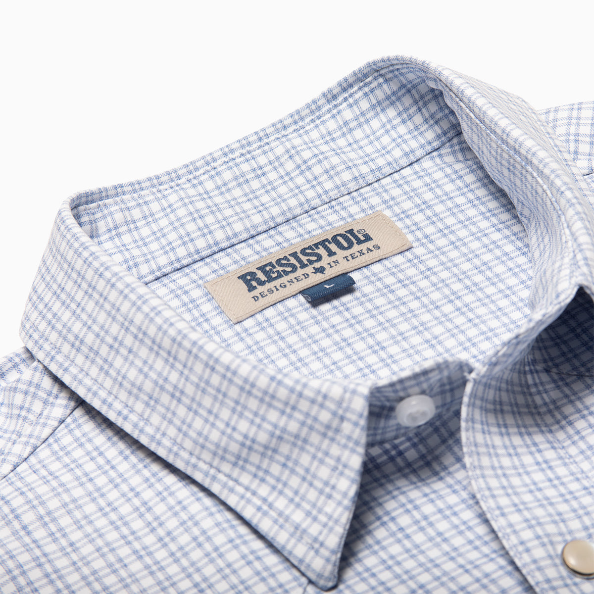 Resistol Performance Shirt - Blue and White Grid