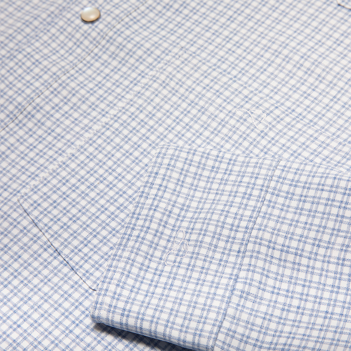 Resistol Performance Shirt - Blue and White Grid