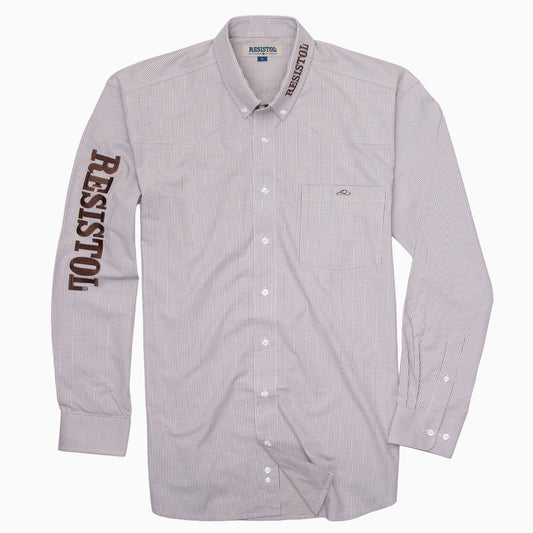 Resistol Marketing Shirt - Grey Pinstripe