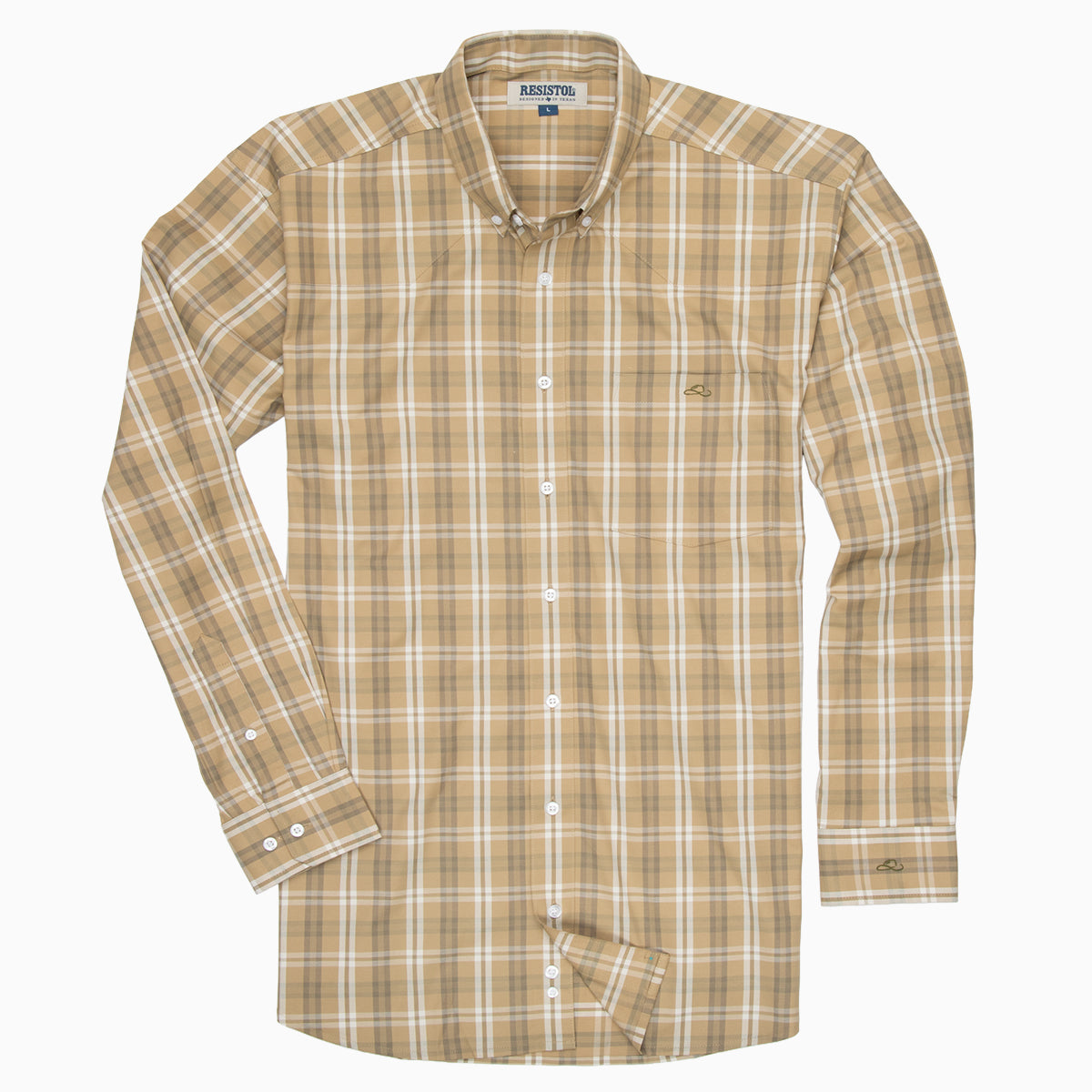 Resistol Dress Shirt - Light Brown Plaid