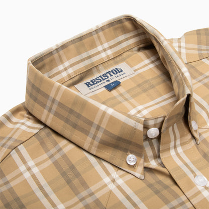 Resistol Dress Shirt - Light Brown Plaid