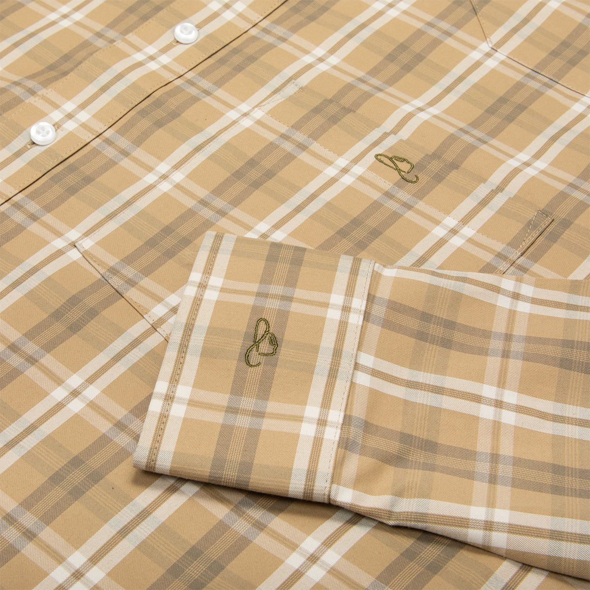 Resistol Dress Shirt - Light Brown Plaid